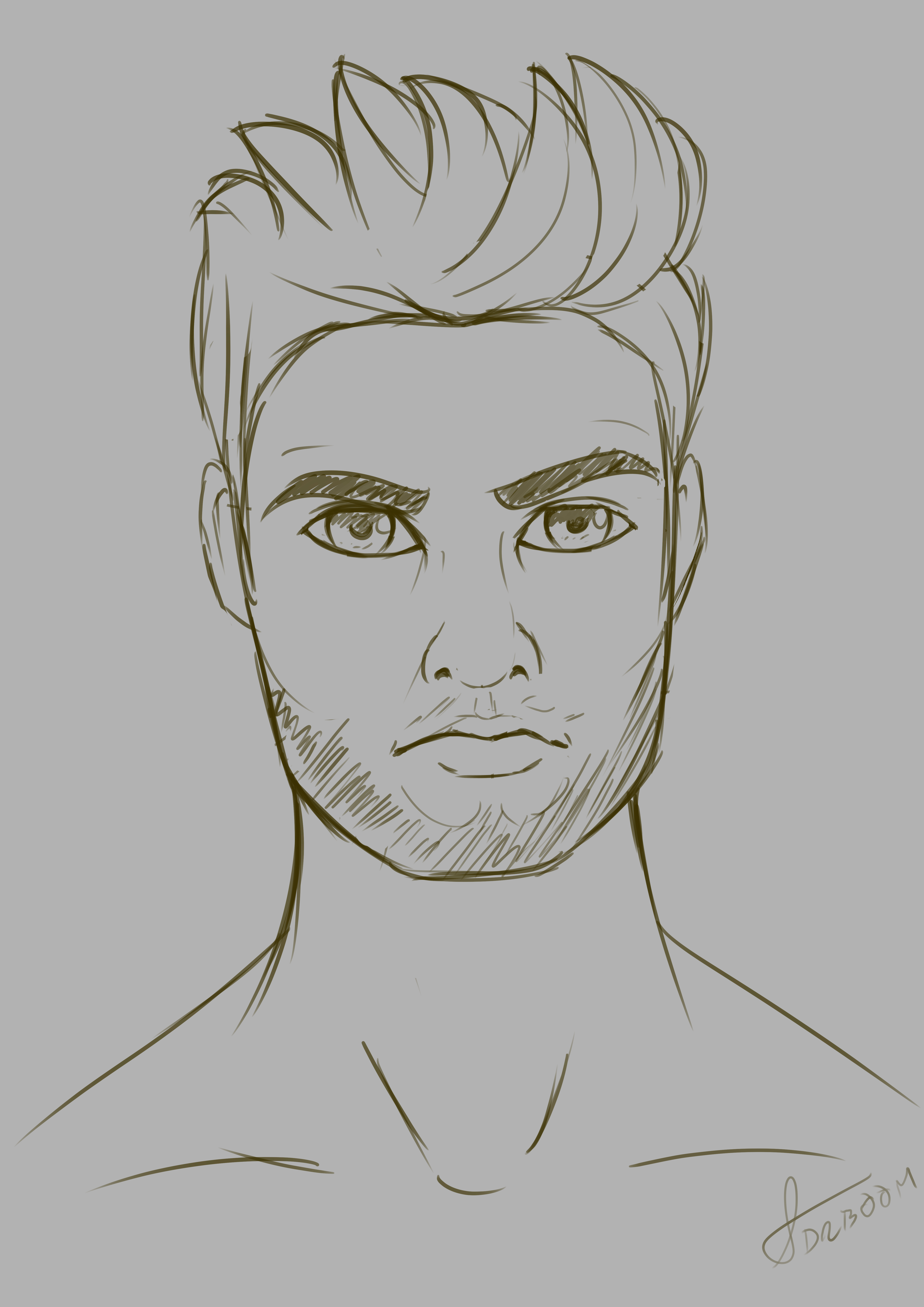 Sketch of online man